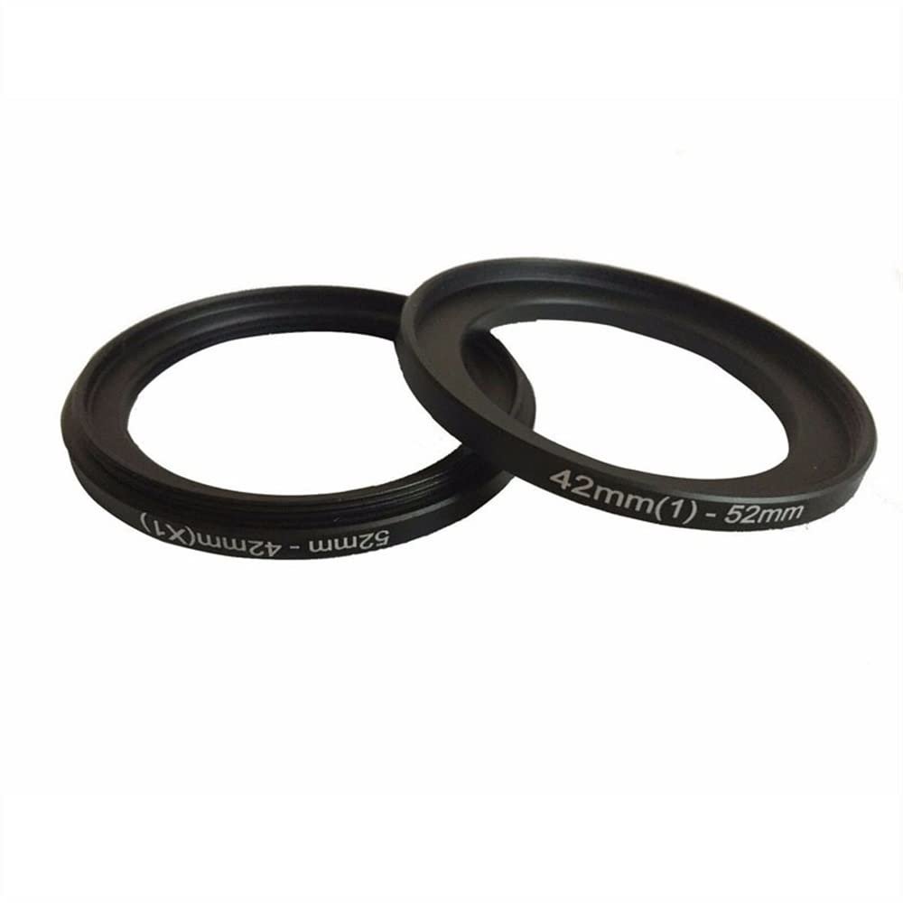 JOEBO Microscope Kit M42 x1 to M52 Step Up Step Down Ring Female Male Coupler Adapter Pack of 2 Microscope Lens Adapters