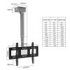 LGHLZGVF Motorized Ceiling TV Mount - Motorized Wall Mount Bracket, Adjustable Height Electric TV Lift with Remote Control, Fits 26-70 Inch Low Profile TVs Motorised TV Bracket St,One Color-60cm view 2