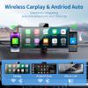 10.26" HD Wireless Android & Carplay Screen for Car, Portable Touchscreen Car Stereo with 4K Dash Cam, 1080P Backup Camera, Bluetooth, AUX/FM, Siri, Mirror Link, GPS Navigation view 2