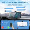 10.26" HD Wireless Android & Carplay Screen for Car, Portable Touchscreen Car Stereo with 4K Dash Cam, 1080P Backup Camera, Bluetooth, AUX/FM, Siri, Mirror Link, GPS Navigation view 3