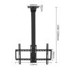 LGHLZGVF Ceiling TV Mount Bracket, TV Stand, Height Adjustable Motorized Ceiling TV Mount, Remote Control and Dual Control Switch, Adjust The Distance Between The Left and Right Holes (Color : White, view 2