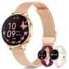 Smart Watches for Women, 1.27 AMOLED Fitness Tracker with Heart Rate SpO2 Sleep Monitor, 3 Bands, 120+ Sport Modes, Call & Notifications, Smartwatch for Android & iPhone Compatible, 40mm Rose Gold view 1