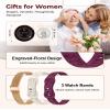 Smart Watches for Women, 1.27 AMOLED Fitness Tracker with Heart Rate SpO2 Sleep Monitor, 3 Bands, 120+ Sport Modes, Call & Notifications, Smartwatch for Android & iPhone Compatible, 40mm Rose Gold view 2