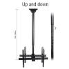2 Sided Ceiling TV Mount Bracket, Telescopic Height Adjustment TV Mount Bracket, Hanging Full Motion TV Mount Bracket Fits Most 32-70 Inch LED 4K TVs view 3