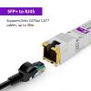 10GBASE-T SFP+ to RJ45 Transceiver, 1/2.5/5/10G Multi-Rate Copper SFP+ to Ethernet Module for Cisco SFP-10G-T-S, Ubiquiti UniFi UF-RJ45-10G, Mikrotik S+RJ10, Meraki , Netgear, D-Link and More, 2 Pack view 2