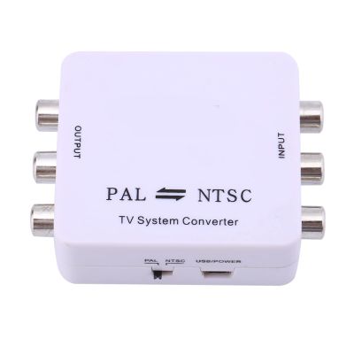 goodstumbler Portable PAL to NTSC Coverter, 1080P TV Video System Switcher Adapter, Red White Yellow Converter for Single Format Video Equipment