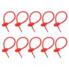 uxcell 20Pcs 5" Silicone Cable Ties, Reusable Zip Ties Strips Twist Tie, Cable Cord Wraps Management Organizer for Home Office Kitchen Food Bag, Red view 1