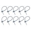 uxcell 20Pcs 7" Silicone Cable Ties, Reusable Zip Ties Strips Twist Tie, Cable Cord Wraps Management Organizer for Home Office Kitchen Food Bag, Gray view 1