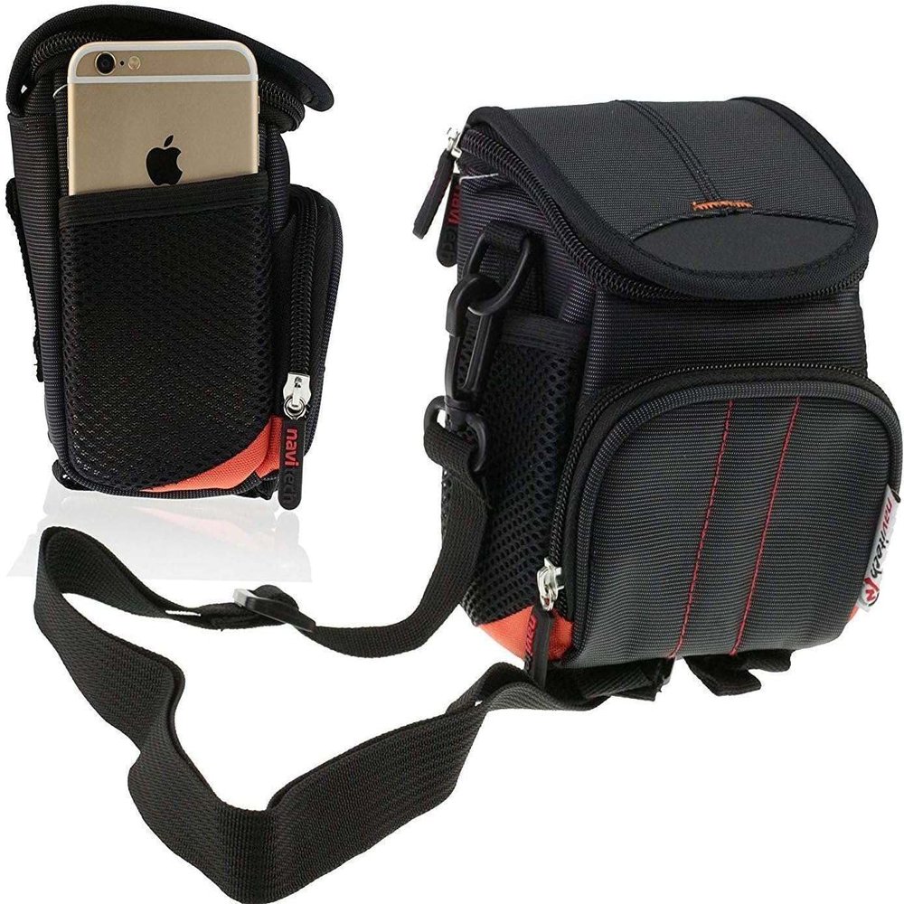 Navitech Black Protective Portable Handheld Binocular Case Travel Bag - Compatible With Pentax UP 10 x 21 Porro Prism Binocular