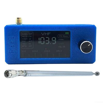 LOUYENOUS Mini Si4732 Portable Shortwave Radio Receiver, 0.5-108mhz FM AM LW SSB Full Band Radio Receiver, Big Speaker & Best Reception(Black-Ring)(Blue-Pull Rod)