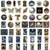 100pcs Vintage Astronomy StickersFantasy Graffiti Galaxy Astronomical ArtisticCelestial Sticker Set Laptop Retro Galaxy Moon for DIY Scrapbook Journal Laptops,Journals Kindle Case view 3