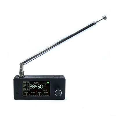 LOUYENOUS Mini Si4732 Portable Shortwave Radio Receiver, 0.5-108mhz FM AM LW SSB Full Band Radio Receiver, Big Speaker & Best Reception(Black-Ring)(Black-Pull Rod)