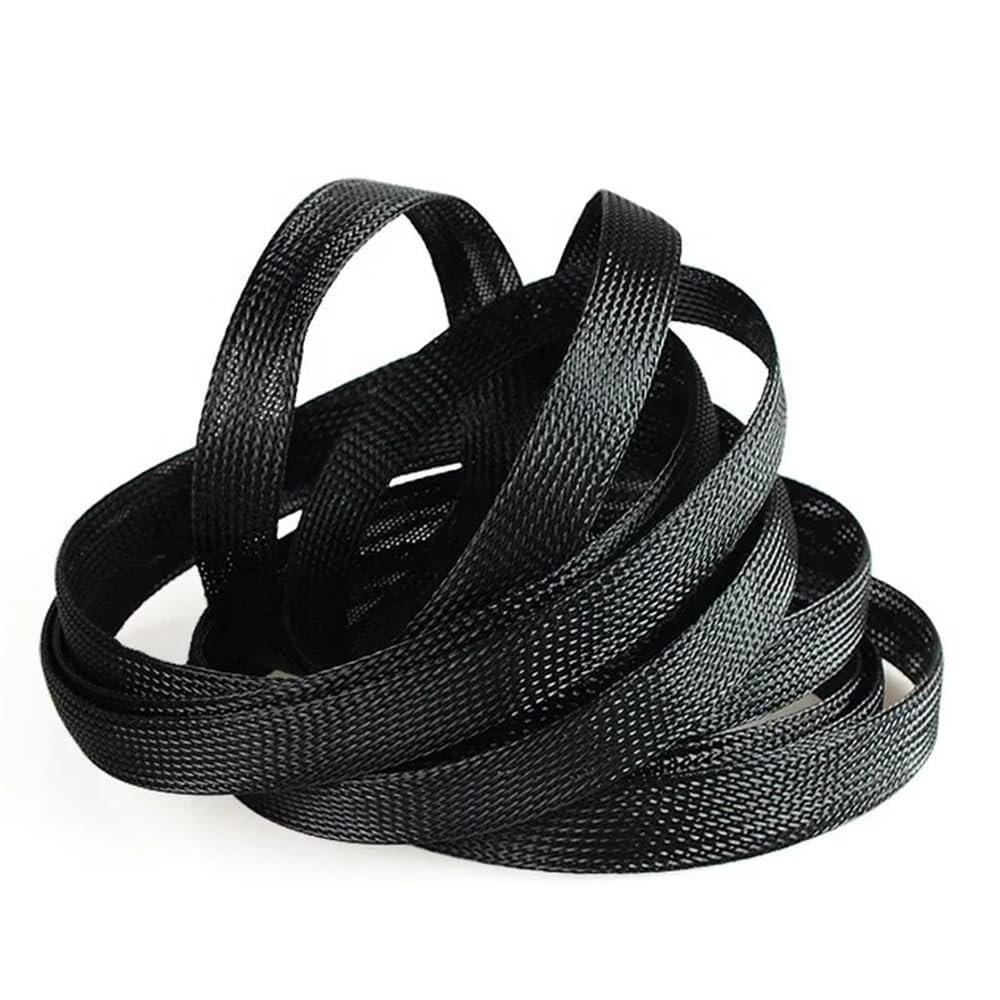 HZVCYDIZG Braided Cable Hose SleevesCable Tidy Sleeve Nylon Expandable Braided Cable Sleeve, 3/4/10/14/18/20/25/35/40/50 Mm 1M Black Braided Sleeving(30 mm)