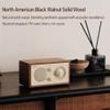Walnut Retro Bluetooth Speaker Radio - 10W HD Sound, FM/AM Receiver, Dual Diaphragm Bass, 10-Hour Playtime, Wireless Home Audio Gift for Men (Vintage Wooden Design) view 2