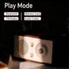 Walnut Retro Bluetooth Speaker Radio - 10W HD Sound, FM/AM Receiver, Dual Diaphragm Bass, 10-Hour Playtime, Wireless Home Audio Gift for Men (Vintage Wooden Design) view 3