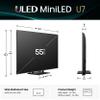 Hisense 55" U7 Mini-LED ULED 4K UHD Best Premium Gaming Google Smart TV (55U75QG, 2025 Model) - QLED, Native 165Hz, VRR 288, Up to 3000 Nits, HDR10+, Dolby Vision IQ Atmos, IMAX Enhanced, 2.1.2 Ch view 3