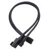 BOXUWFO HONGP New 4 Pin Pwm Fan Cable 1 to 4/3/2/1 Ways Splitter Black Sleeved 27cm Extension Cable Connector Pwm Extension Cables(1 in 2) view 1
