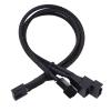 BOXUWFO HONGP New 4 Pin Pwm Fan Cable 1 to 4/3/2/1 Ways Splitter Black Sleeved 27cm Extension Cable Connector Pwm Extension Cables(1 in 2) view 3