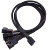 BOXUWFO HONGP New 4 Pin Pwm Fan Cable 1 to 4/3/2/1 Ways Splitter Black Sleeved 27cm Extension Cable Connector Pwm Extension Cables(1 in 2) view 4
