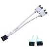 BOXUWFO HONGP USB 9 PIN to 9 Pin Cable Splitter Computer PC Case Mainboard 1 in 2 Out Data Transfer Braided Shield Wire HUB Extend Line(White) view 1