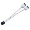 BOXUWFO HONGP USB 9 PIN to 9 Pin Cable Splitter Computer PC Case Mainboard 1 in 2 Out Data Transfer Braided Shield Wire HUB Extend Line(White) view 4