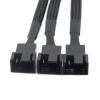 HONGP Fan ON/E Turn Three Extension Line Motherboard Four Needles Connector 4Pin 1 to 3 Cable Fan Pwm Temperature Control Cord view 2
