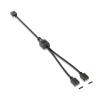 BOXUWFO HONGP ARGB Chassis Fan Splitter 5V 3PIN Connector 1 to 2/3/4 Motherboard Extension Cable Synchronization 30cm(Black 1 to 2) view 1