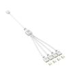 BOXUWFO HONGP ARGB Chassis Fan Splitter 5V 3PIN Connector 1 to 2/3/4 Motherboard Extension Cable Synchronization 30cm(White 1 to 4) view 2