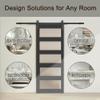 48 in. x 84 in. 5 Lite Tempered Frosted Glass Black Finished Composite Interior Sliding Barn Door with Hardware Kit view 3