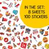 100pcs Firefighter Stickers, Fire Fighter Sticker Waterproof Decals for Water Bottles Laptop Luggage Computer Scrapbooking Teens Adults Girls Funny Party Birthday Decorations view 2
