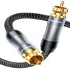 VANAUX Subwoofer Cable, 2ft Digital Coaxial Audio Cable, RCA to RCA Cord,Male to Male Mono [20AWG,4N Oxgen-Free Copper Core] for Home Theater, HDTV, Amplifier, Soundbar(2ft/0.6m) view 1