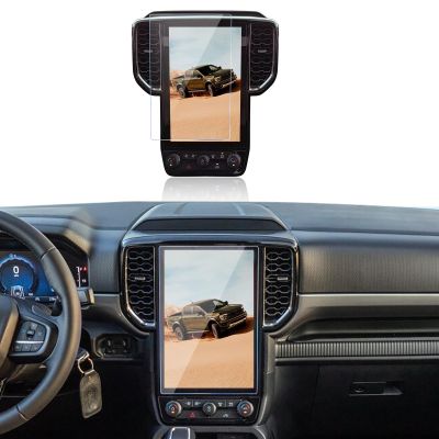GFJNFG Compatible with 2024 2025 2026 Ford Ranger Screen Protector 12 inch TouchScreen, For 2025 2026 Ford Ranger Lariat/Raptor Accessories Protective Foil Tempered Glass Anti Scratch