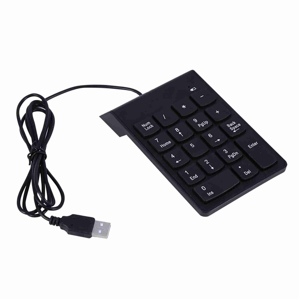 Multizenic USB Numeric Keypad Mini Number Pad 18 Key Numpad for Laptop Desktop PC Pro, Spill Dust Proof, Ergonomic Design, Plug and Play, Black