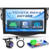 4G+64G with Qualcomm 8 Core Android 15 Car Stereo for Toyota RAV4 2007-2012 Wireless Carpaly Android Auto 9 Touch Screen GPS, WiFi, Bluetooth 5.1, DSP,SWC, Backup Camera view 1