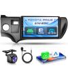 4G+64G with Qualcomm 8 Core Android 15 Car Stereo for Toyota Prius C 2012-2014 (LHD) Wireless Carpaly Android Auto 9 Touch Screen GPS, WiFi, Bluetooth 5.1, DSP,SWC, Backup Camera view 1