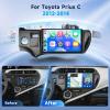 4G+64G with Qualcomm 8 Core Android 15 Car Stereo for Toyota Prius C 2012-2014 (LHD) Wireless Carpaly Android Auto 9 Touch Screen GPS, WiFi, Bluetooth 5.1, DSP,SWC, Backup Camera view 2