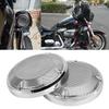 BID4ZE Chrome 6.5" Saddlebag Lid Speaker Grill Cover For Harley Touring Electra Glide Standard FLHT Road Glide Ultra FLTRU Road King FLHR Street Glide FLHX 1983-2023 view 2