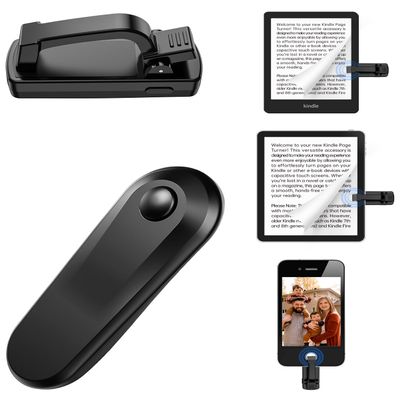 Kindle Page Turner, Remote Control Page Turner for Kindle Paperwhite Oasis EReaders Kobo, Kindle Clicker Page Turner for iPhone,iPad, Android Tablets Reading Novels,Camera Record & Shutter Selfie