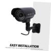 Dummy Outdoor Security Camera with Flashing Red LED, Waterproof ABS view 3