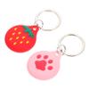 ARTIBETTER 2pcs Cartoon Cover Case for Lost Protective Keychain Holder Design for Easy Carrying Compatible Strawberry Pink Cat Paw view 1