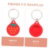 ARTIBETTER 2pcs Cartoon Cover Case for Lost Protective Keychain Holder Design for Easy Carrying Compatible Strawberry Pink Cat Paw view 4