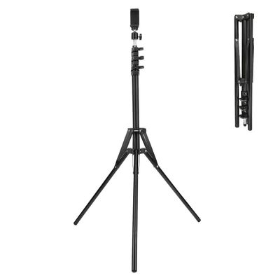 Lightweight Tripod Lamp Stand Reverse Folding Light Bracket for Smartphone SLR Camera Flash Softbox Studio Photography Holder Portable Lighting Support Stand with 360 Rotating and Phone Clip for