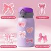 103Pcs Coquette Bows Stickers, Pink Bow Aesthetic Stickers, Cute Bow Tie Sticker for Girls, Vinyl Waterproof Decal for Laptop Phone Luggage Guitar view 2