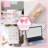 103Pcs Coquette Bows Stickers, Pink Bow Aesthetic Stickers, Cute Bow Tie Sticker for Girls, Vinyl Waterproof Decal for Laptop Phone Luggage Guitar view 4