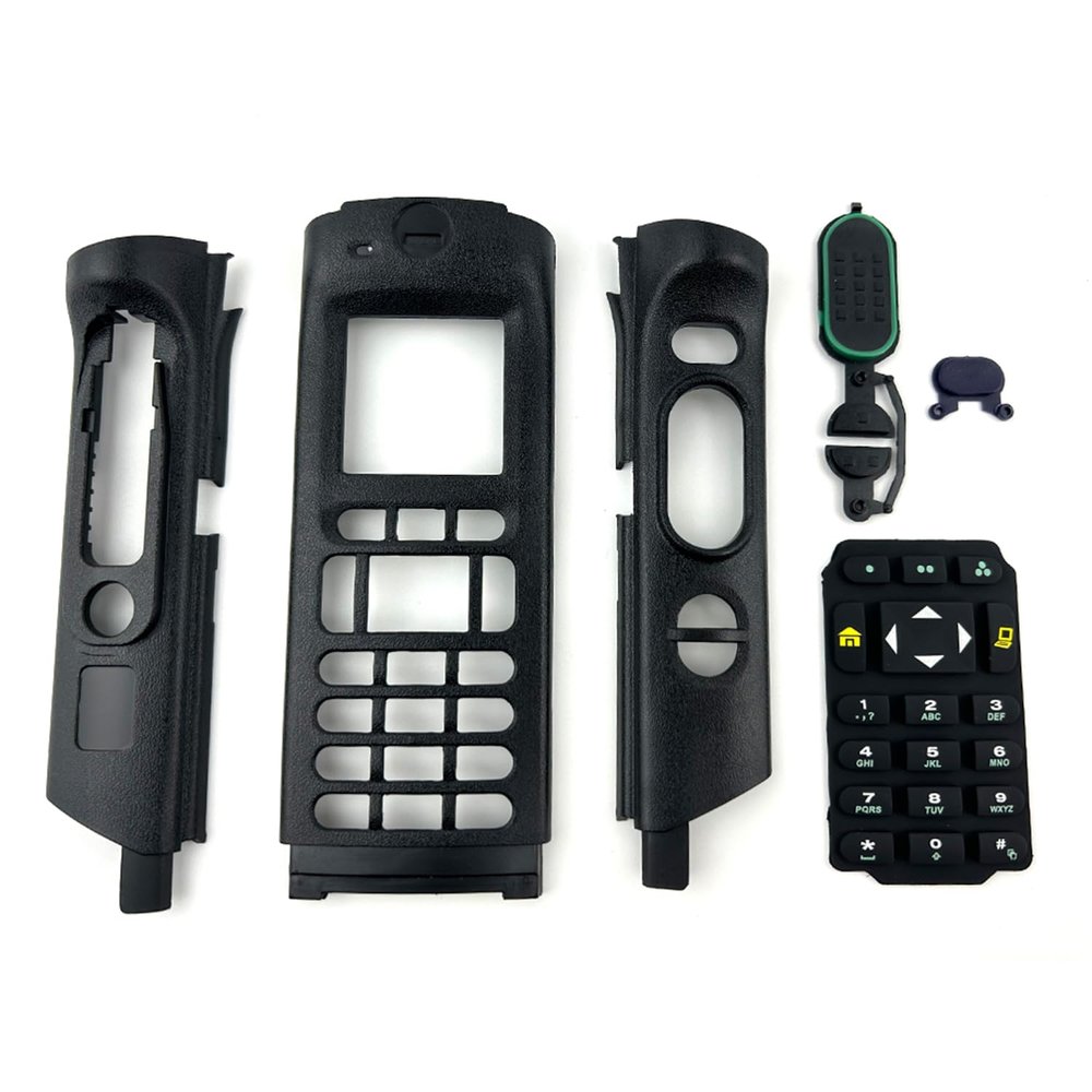 Repair Housing Case Cover Replacement for APX8000 APX6000 M3 Two Way Radio with Rubber Full-Keypad (Black)