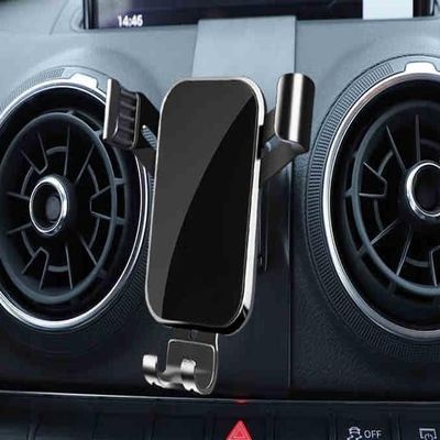 Car Phone Holder for Audi A3 2014-2020, 360 Adjustable Sturdy Car Phone Mount, Drop-Resistant Stabilization Quick Install Car Cell Phone Cradle,A