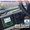 Waterproof Bluetooth Radio for Golf Cart: DOVOX Boat Marine Gauge Stereo - 2.8 Inch LCD Display AM FM USB AUX Subwoofer 200W Output - Gift for Golfer view 2