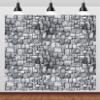 CORFOTO 10x6.5ft Fabric Grey Stone Brick Wall Photography Backdrop Medieval Castle Wall Decor Kids Party Decorations Halloween Knight Themed Photo Booth Props Wallpaper view 1