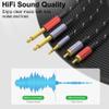 3.5mm to RCA, Dual 1/4 TS to Dual RCA Cable, 2-in-1 Audio Cable, Gold-Plated HiFi Sound Headphone Jack Auxiliary Cord 1/8 Dual 6.35mm Adapter Stereo Y Splitter for Phone Speaker MP3 Tablet HDTV 6.6FT view 4