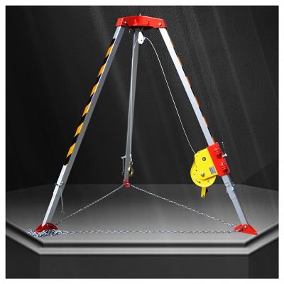 ZOCWJK 7ft Scalable Legs Emergency Rescue Tripod Kit for Confined Space 1200LBS/ 1800LBS/ 2600LBS Lifting and Rescue Equipment Tripod Firefighting Rescue Tripod f(